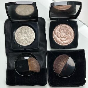 CHANEL Camelia de Chanel + Camelia de Plumes illuminating powders RARE limited!